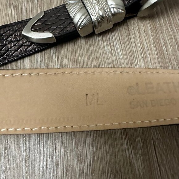 Leatherock braided belt with silver buckle - Picture 4 of 5